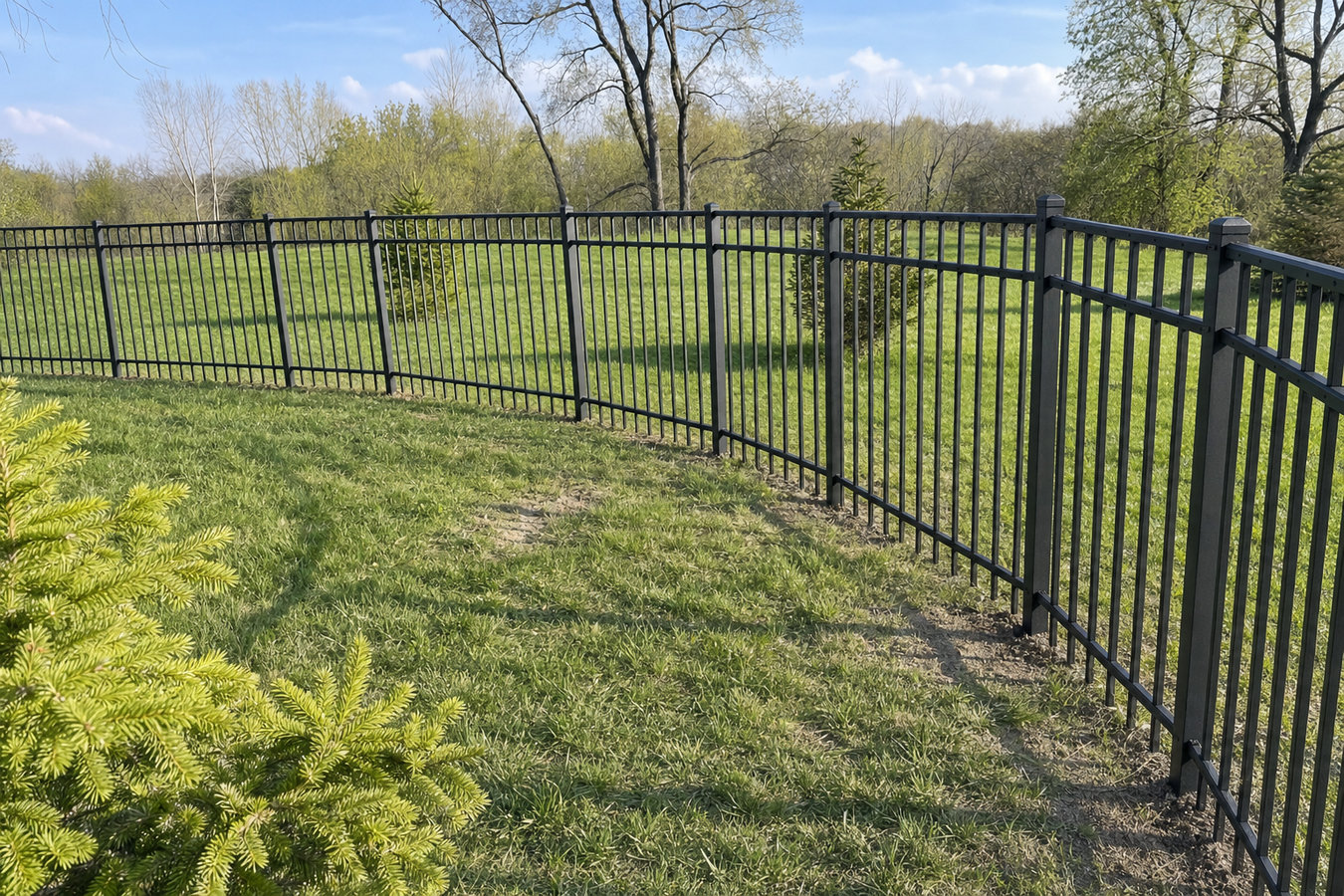 Aluminum fence installation