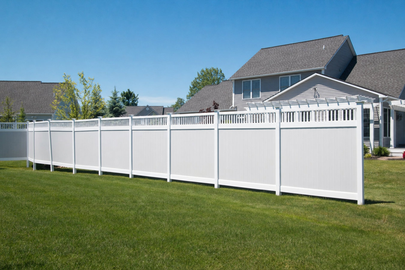 Vinyl fence installation